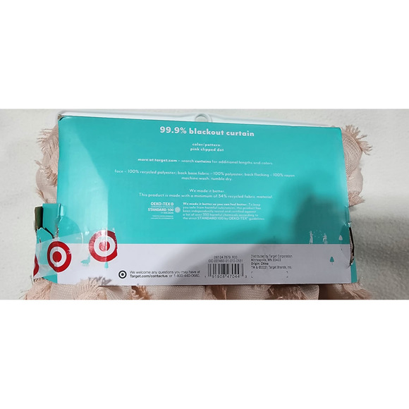 pillowfort blackout curtains 42 in x 84 in pink clipped dot 1 panel - Picture 6 of 6